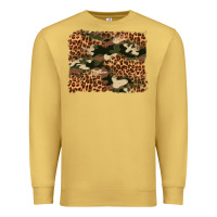 Antique Gold camouflage and leopard background Premium Sweatshirt - Artiststas