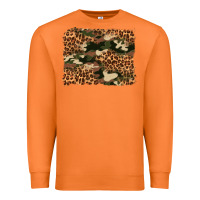 Carrot camouflage and leopard background Premium Sweatshirt - Artiststas