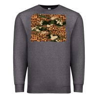 Charcoal Heather camouflage and leopard background Premium Sweatshirt - Artiststas