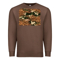 Chestnut camouflage and leopard background Premium Sweatshirt - Artiststas