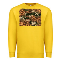 Lemon camouflage and leopard background Premium Sweatshirt - Artiststas