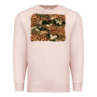 Pale Pink camouflage and leopard background Premium Sweatshirt - Artiststas