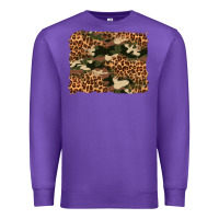 Purple camouflage and leopard background Premium Sweatshirt - Artiststas
