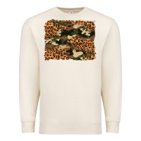 Sandshell camouflage and leopard background Premium Sweatshirt - Artiststas