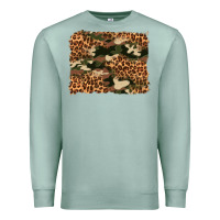 Seafoam camouflage and leopard background Premium Sweatshirt - Artiststas