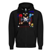 Black baseball mom Zipper Hoodie - CowhideDigitalArt