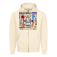 Sandshell baseball mom Zipper Hoodie - CowhideDigitalArt