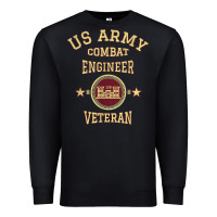 Black US Army Combat Engineer Combat Engineer Veteran Gift Premium Sweatshirt - minhPixels