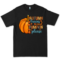 Black Autumn leaves and pumpkin please Premium Tee - RanaPortraitStore