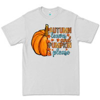 Dove Grey Autumn leaves and pumpkin please Premium Tee - RanaPortraitStore