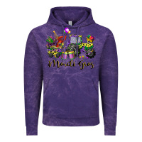 Cloud Purple mardi gras tractor Vintage Hoodie - CowGirlArtShop