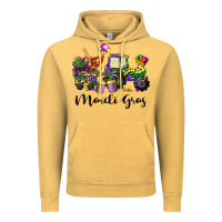 Vintage Mustard mardi gras tractor Vintage Hoodie - CowGirlArtShop