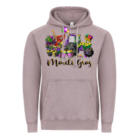 Vintage Zinc mardi gras tractor Vintage Hoodie - CowGirlArtShop