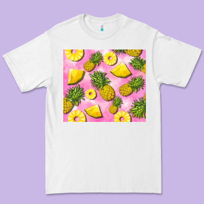 Pink Pineapple Premium Tee Designed By Barkaloodesign
