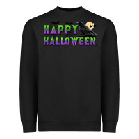 Black happy halloween Heavyweight Sweatshirt - BundleAndBundleShop