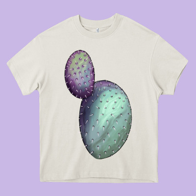 Opunthia Santa Rita Cactus Heavy Core Tee Designed By Lillyallendesigns