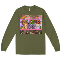Army Green Easter day farm animals tumbler Long Sleeve Tee - HowdyJamesFarm