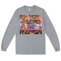 Heather Grey Easter day farm animals tumbler Long Sleeve Tee - HowdyJamesFarm