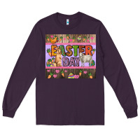 Plum Easter day farm animals tumbler Long Sleeve Tee - HowdyJamesFarm