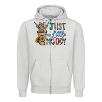 Dove Grey just a latte moody Zipper Hoodie - CowhideDigitalArt