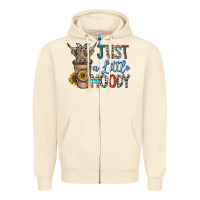 Sandshell just a latte moody Zipper Hoodie - CowhideDigitalArt