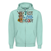Seafoam just a latte moody Zipper Hoodie - CowhideDigitalArt