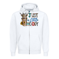 White just a latte moody Zipper Hoodie - CowhideDigitalArt