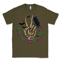 Army Green People Give Me The Creeps Classic Tee - texasbilliewilder