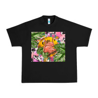 Black flamingo with leopard Urban Heavy Tee - TumblerDesignByShophia