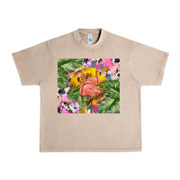 French Oak flamingo with leopard Urban Heavy Tee - TumblerDesignByShophia