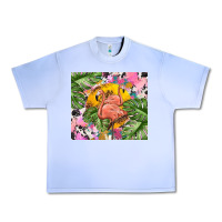 Grape Ice flamingo with leopard Urban Heavy Tee - TumblerDesignByShophia