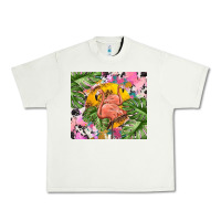 Pistachio flamingo with leopard Urban Heavy Tee - TumblerDesignByShophia