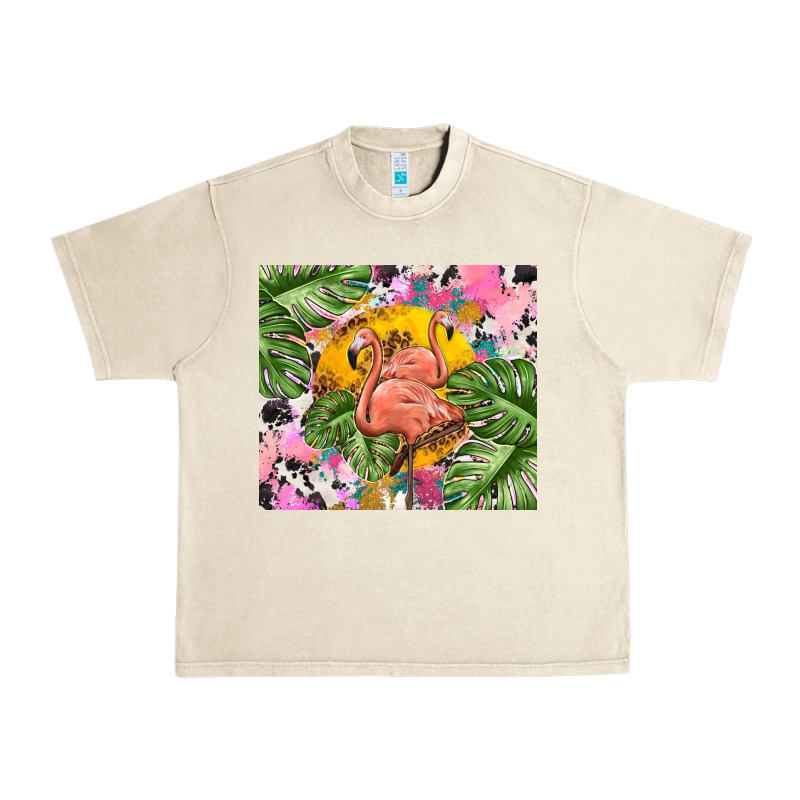 Flamingo With Leopard Urban Heavy Tee by TumblerDesignByShophia | Teevron