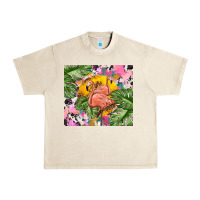 Sandshell flamingo with leopard Urban Heavy Tee - TumblerDesignByShophia