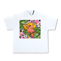 White flamingo with leopard Urban Heavy Tee - TumblerDesignByShophia