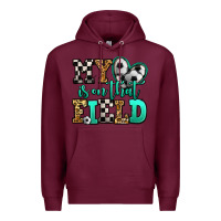 Burgundy my heart is on that field soccer Premium Hoodie - Jasminsmagicworld