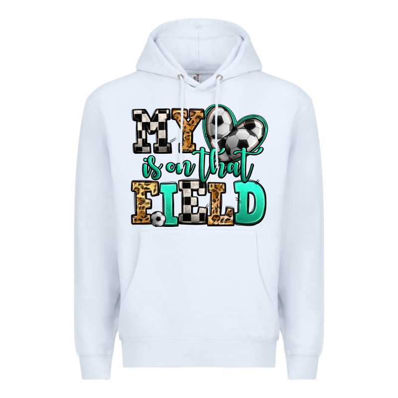My Heart Is On That Field Soccer Premium Hoodie by Jasminsmagicworld | Teevron