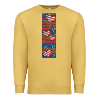 Antique Gold usa flag and cross penwraps 1 Premium Sweatshirt - Artiststas
