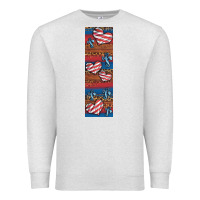 Oatmeal Heather usa flag and cross penwraps 1 Premium Sweatshirt - Artiststas