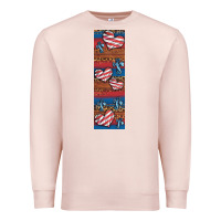 Pale Pink usa flag and cross penwraps 1 Premium Sweatshirt - Artiststas