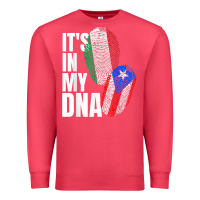 Cardinal Italian And Puerto Rican DNA Mix Flag Heritage Gift Premium Sweatshirt - minhPixels