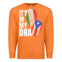Carrot Italian And Puerto Rican DNA Mix Flag Heritage Gift Premium Sweatshirt - minhPixels