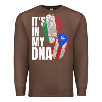 Italian And Puerto Rican Dna Mix Flag Heritage Gift Premium Sweatshirt | Teevron