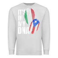 Dove Grey Italian And Puerto Rican DNA Mix Flag Heritage Gift Premium Sweatshirt - minhPixels