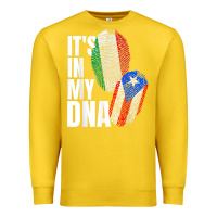 Lemon Italian And Puerto Rican DNA Mix Flag Heritage Gift Premium Sweatshirt - minhPixels