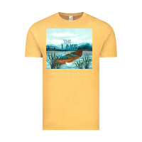Vintage Mustard the lake is my happy place Vintage Tee - TumblerDesignByShophia