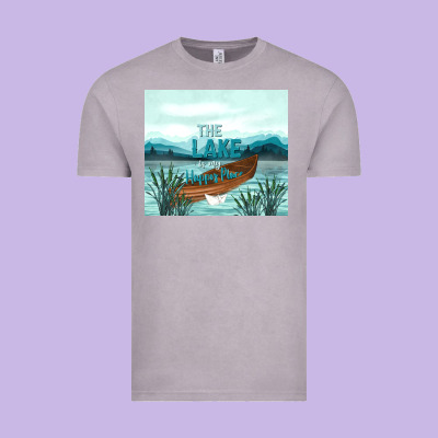 The Lake Is My Happy Place Vintage Tee Designed By Tumblerdesignbyshophia