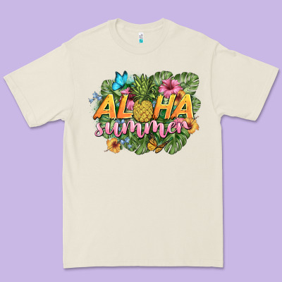 Aloha Summer Premium Tee Designed By Barkaloodesign