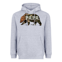 Heather Grey bear papa Heavyweight Hoodie - Artiststas