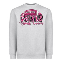 Heather Grey Tickle Breast Cancer Football Heavyweight Sweatshirt - FaDigitalArtStudio